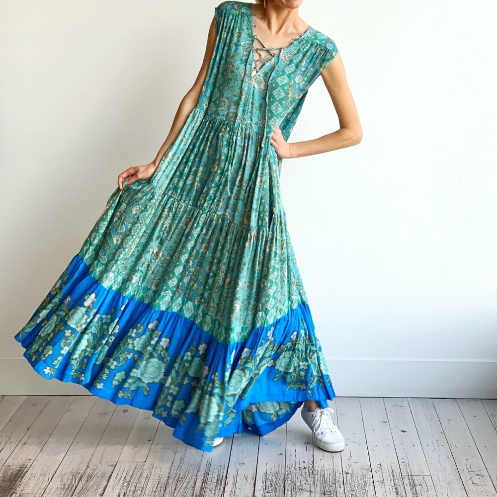 Free People Hanalei Bay Maxi Tiered Dress Size XS